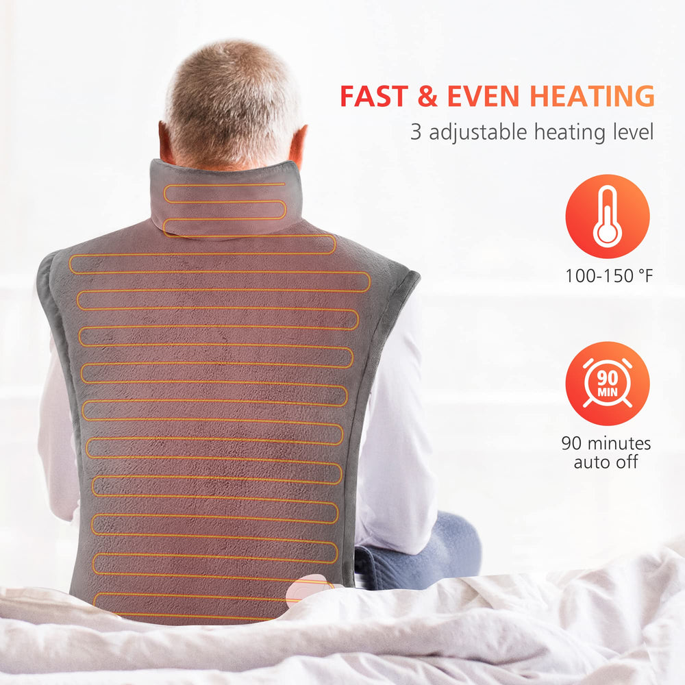 COMFIER heating pad with fast heat and three levels for customizable comfort