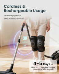 COMFIER knee massager with 360° vibration targeting front and back knees.