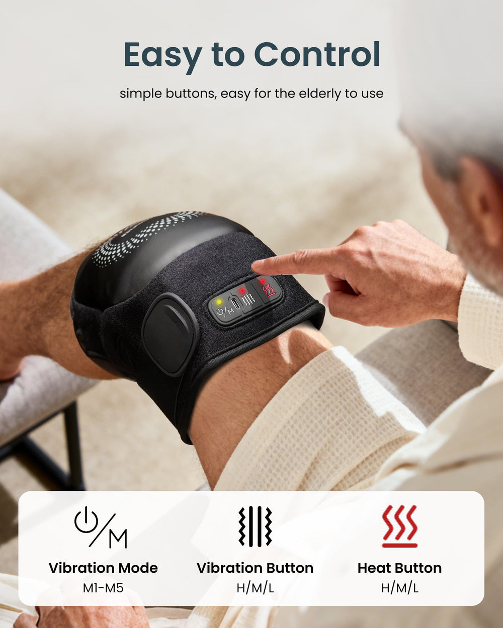COMFIER knee massager can also adapt for shoulders and elbows.