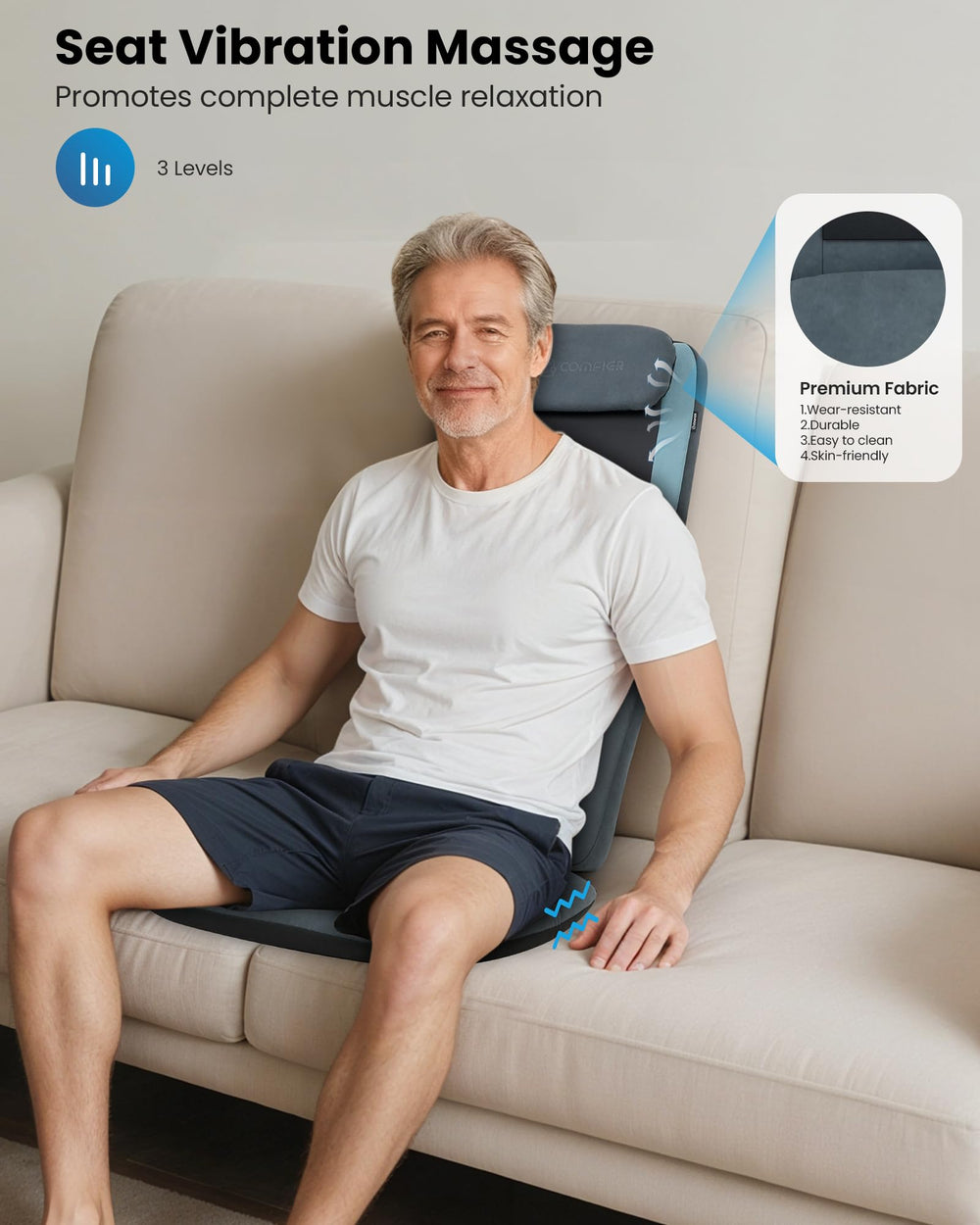 COMFIER full back zone massage for comprehensive comfort during work