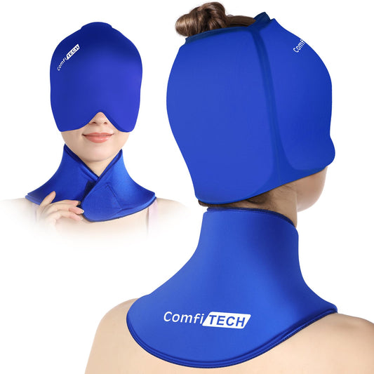 ComfiTECH cold-cap head wrap delivers targeted cooling for head comfort.