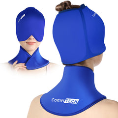 ComfiTECH cold-cap head wrap delivers targeted cooling for head comfort.