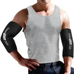 ComfiTECH elbow ice pack wrap slip-on around the elbow for quick cooling