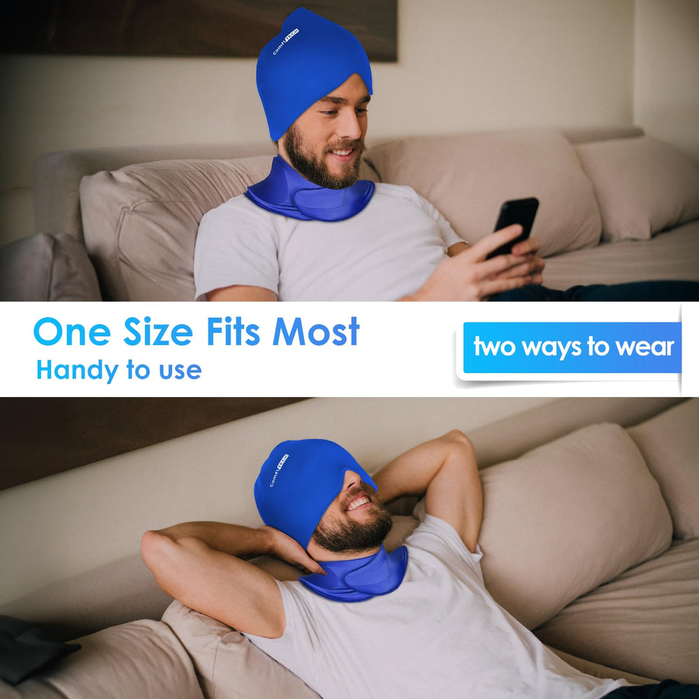 ComfiTECH head-neck combo morphable design adapts to lying down.