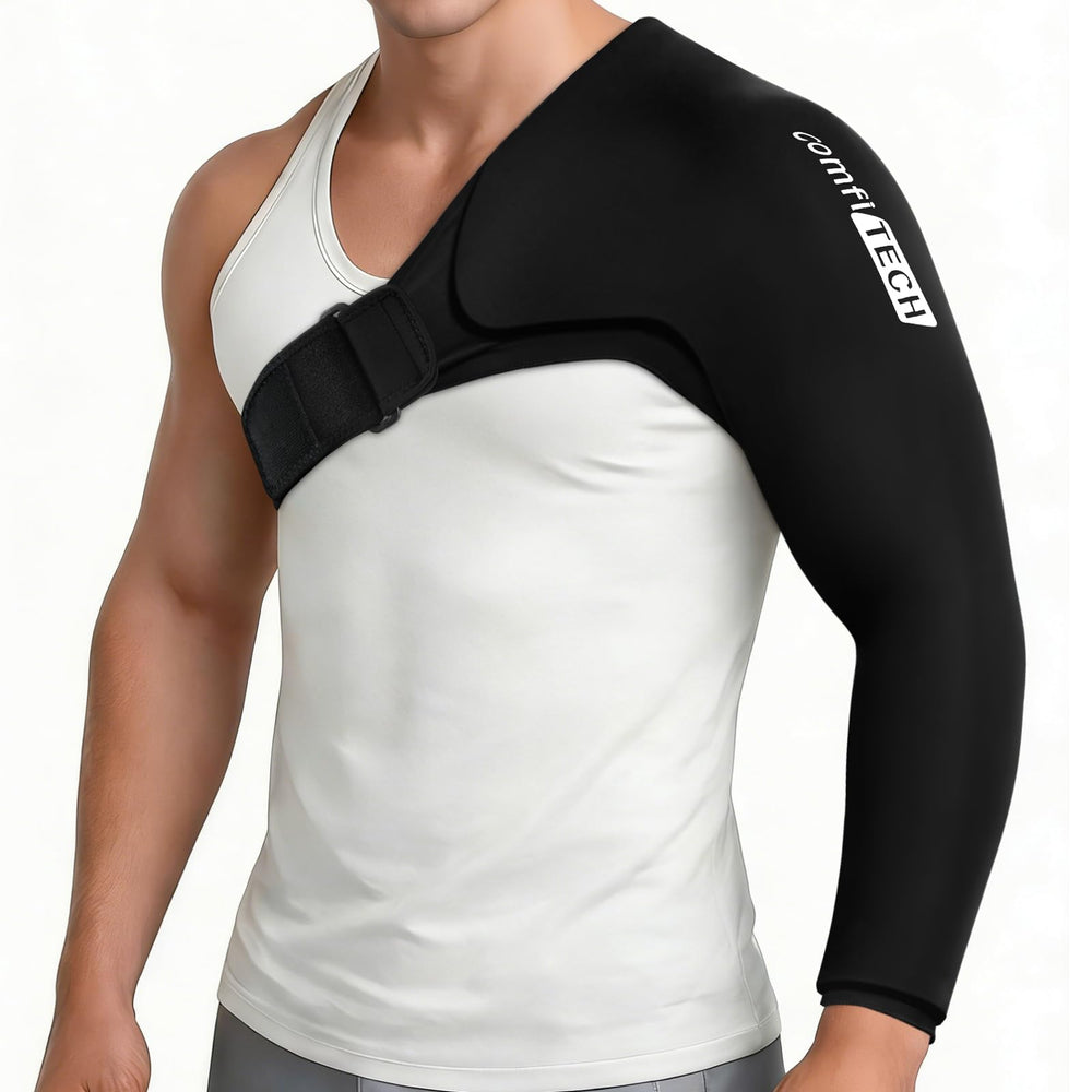 ComfiTECH shoulder-arm ice pack wrap for targeted shoulder and arm recovery.