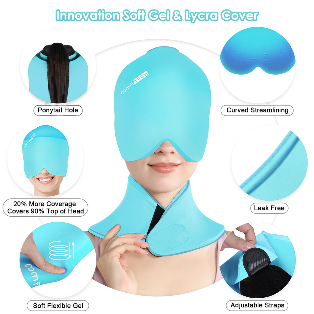ComfiTECH wearable ice pack shown on bed for easy use.