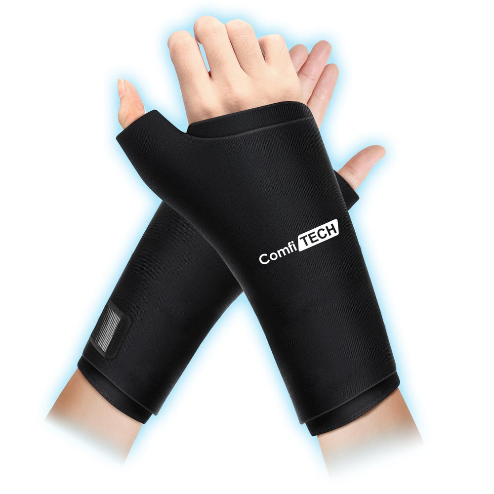 ComfiTECH wrist ice pack wrap provides snug fit for targeted wrist relief