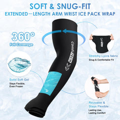 Slip-on design allows hands-free cooling with easy on and off.