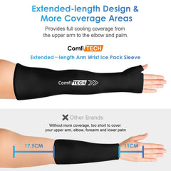 Stretchy Lycra fit hugs the arm for a snug, comfortable feel.