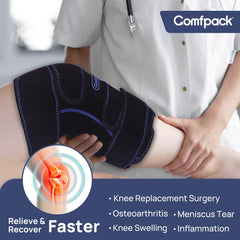 Comfpack hand pump on-use allows easy pressure adjustment for personalized relief.