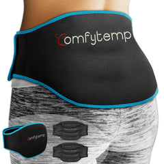 Comfytemp back ice pack brace overview showing lumbar support