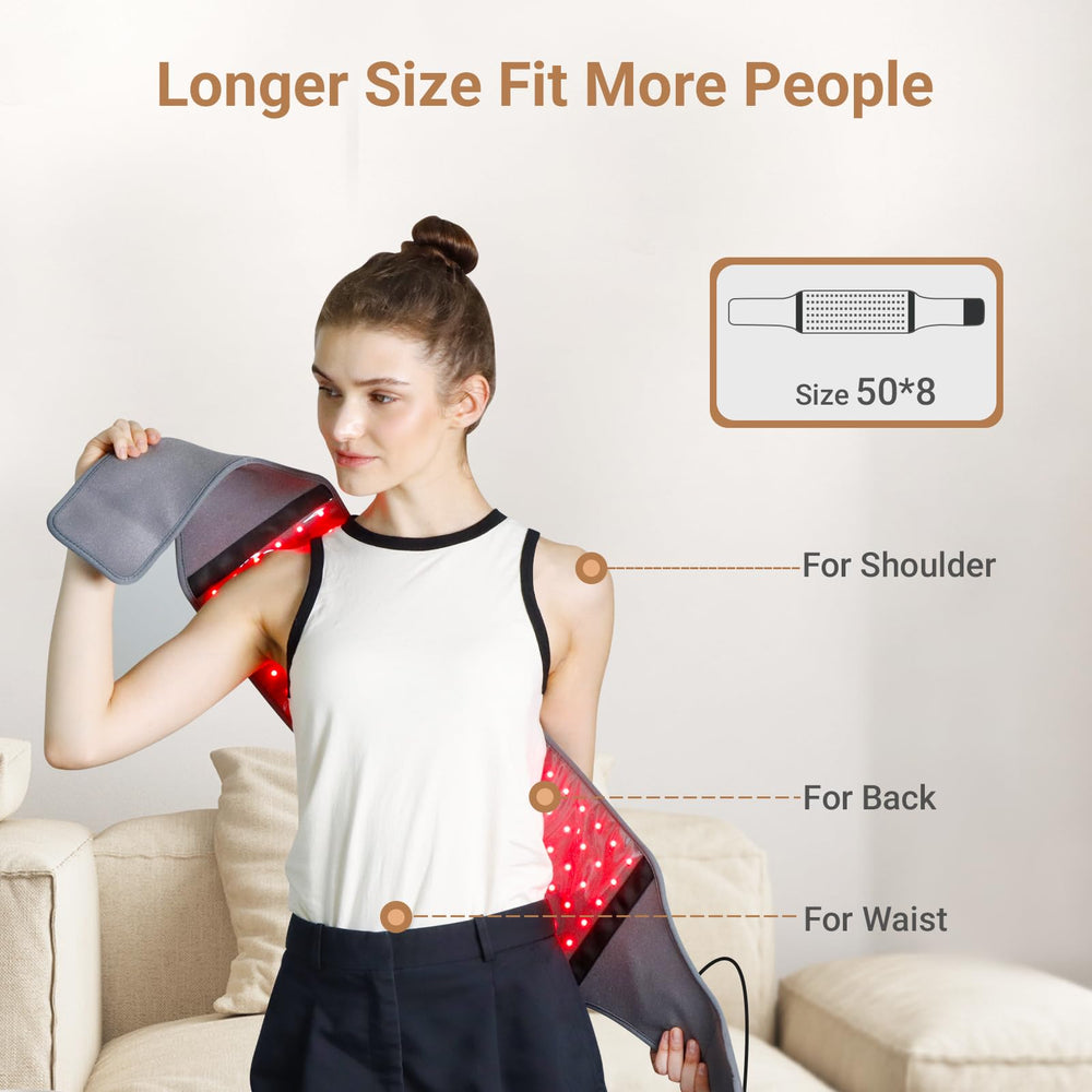 Belt wrapped around back showing targeted placement on torso areas.