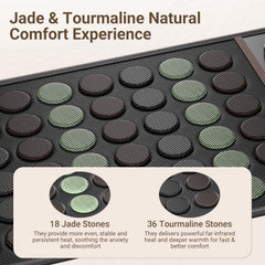 Comfytemp extralarge FIR pad tourmaline jade stones for deep heat