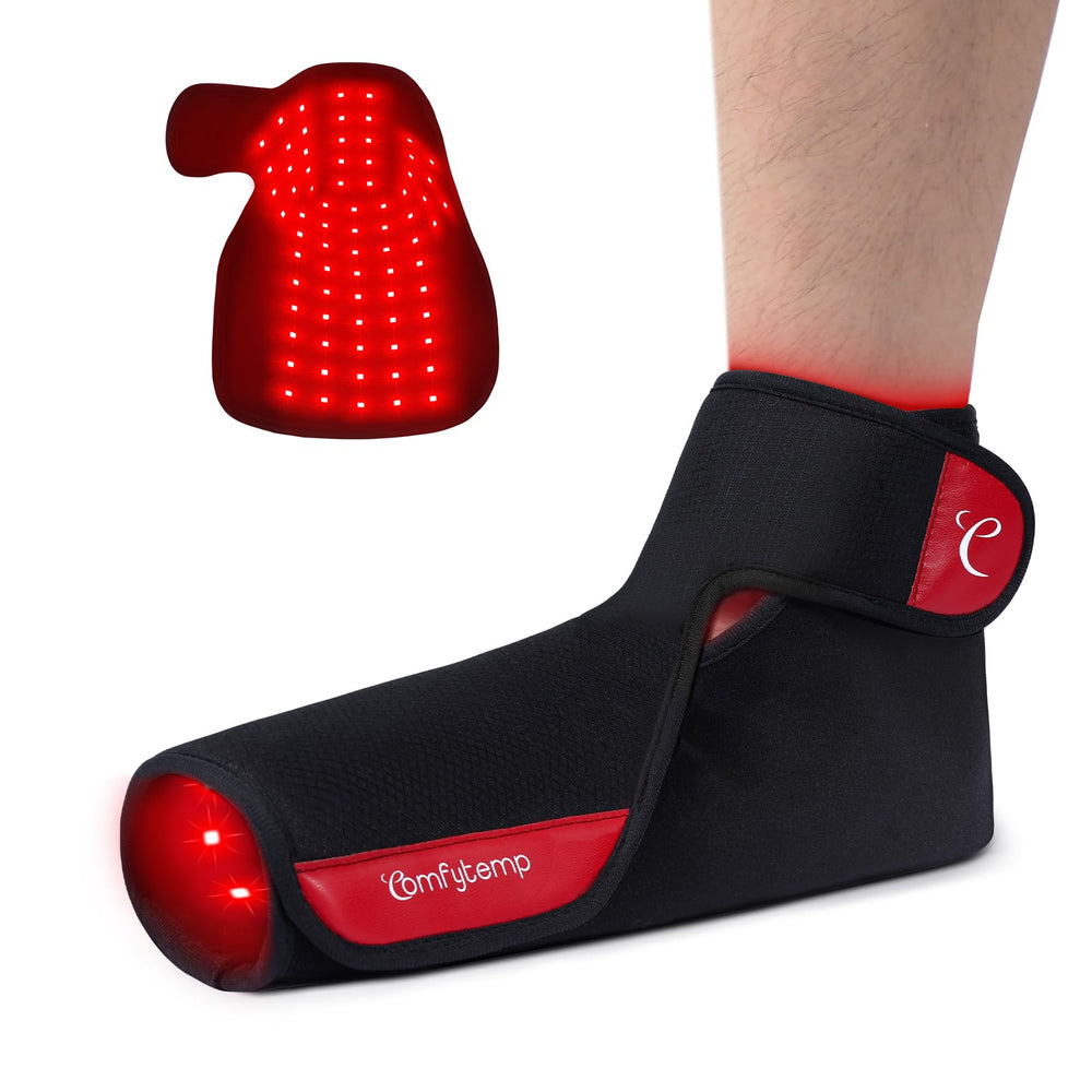 Comfytemp foot wrap in front view shows wearable therapy for targeted foot relief.