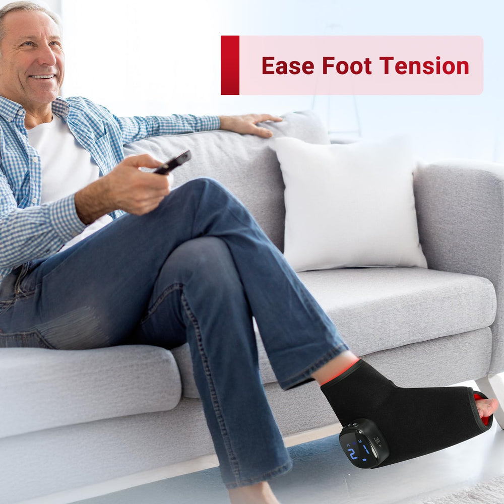 Comfytemp heating foot wrap providing surface warmth and gentle comfort