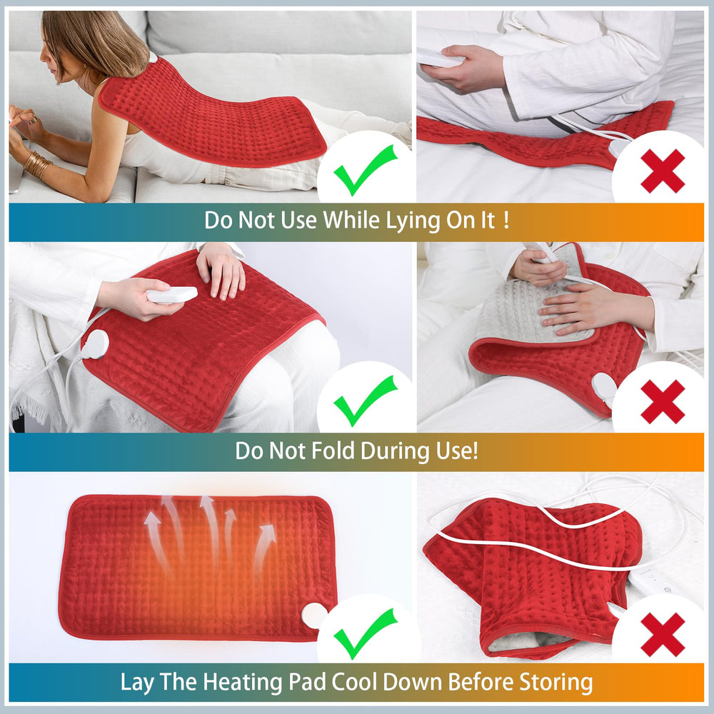 Comfytemp heating pad long 5.9 ft cord enables easy lounging