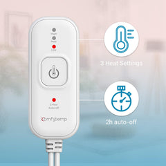 Comfytemp moist heat option delivers deeper warmth with a light spray for enhanced comfort.
