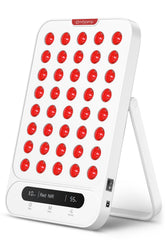 Comfytemp red light panel on the face for targeted relaxation and warm comfort.