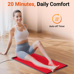Comfytemp red light therapy mat supports daily 20-minute sessions.