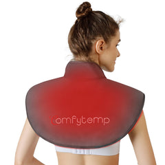 Comfytemp red light therapy wrap on neck and shoulders for relaxation