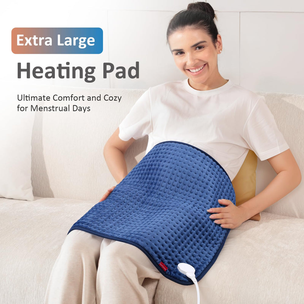 Comfytemp Ultra-Wide pad focuses on the abdomen for targeted torso warmth.