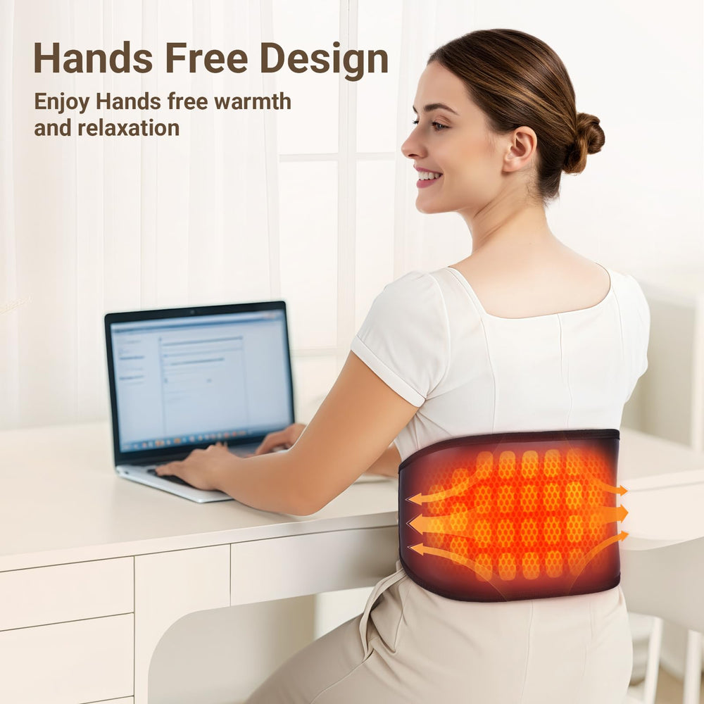 Comfytemp wide adjustable strap keeps the pad secure while seated or reclined
