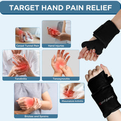 Comfytemp wrist ice pack with adjustable Velcro offers snug compression.