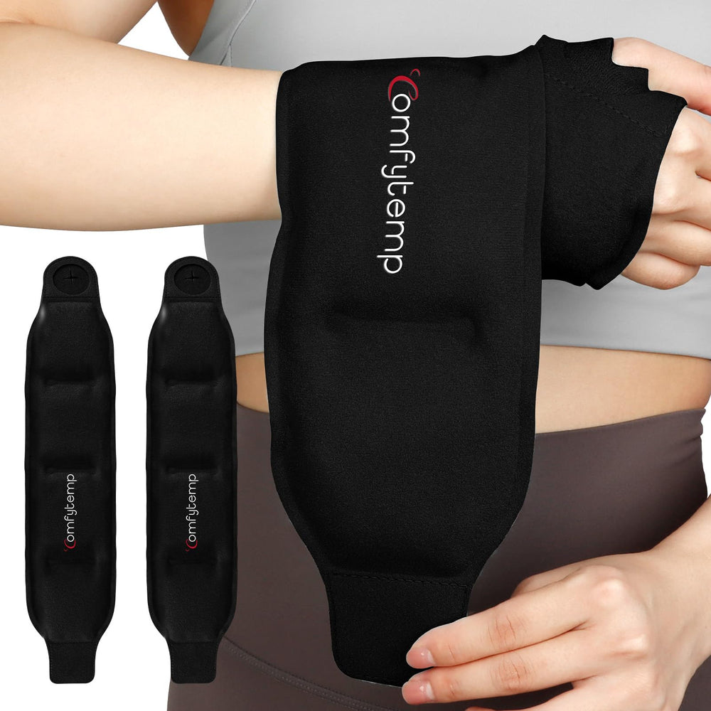 Comfytemp wrist ice pack wrap provides targeted hand relief during daily activities.