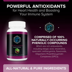 Close-up of Commonsense Pure Muscadine capsules reveals polyphenol-rich formula.