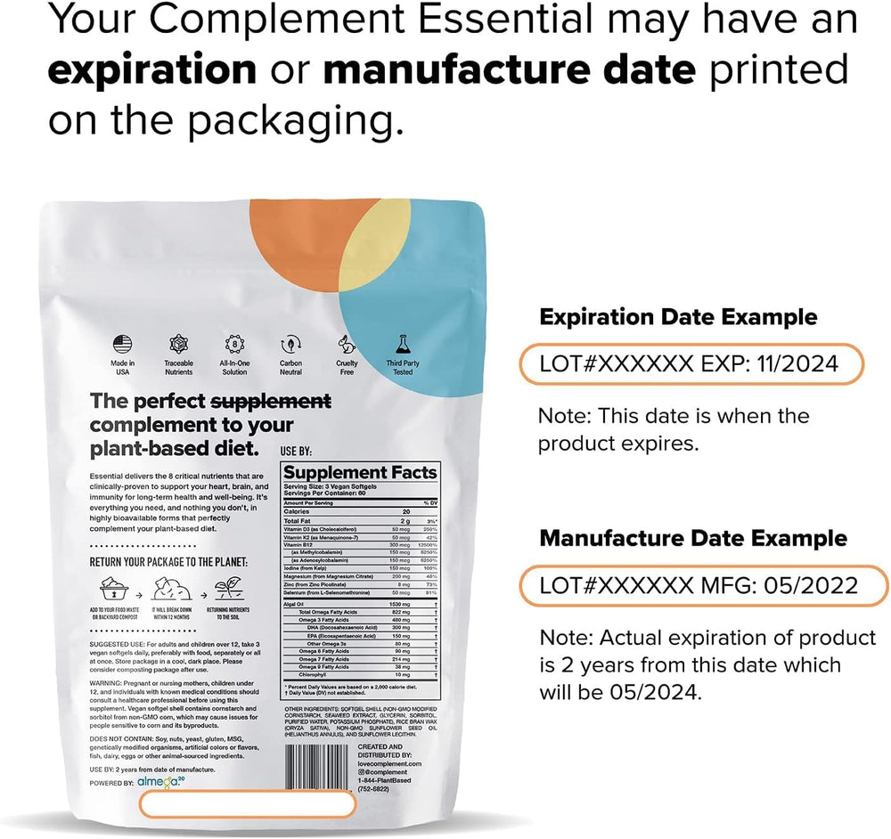 Complement taking daily with meals for optimal absorption