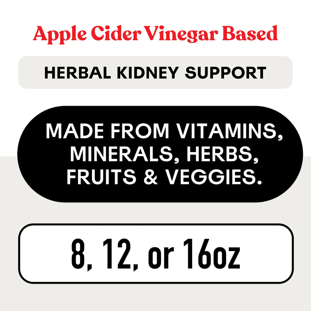 Complete Natural Kidney Complete apple cider vinegar blend visible on label.