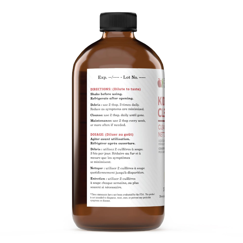 Complete Natural Kidney Complete bottle with glass and water suggests daily hydration ritual.