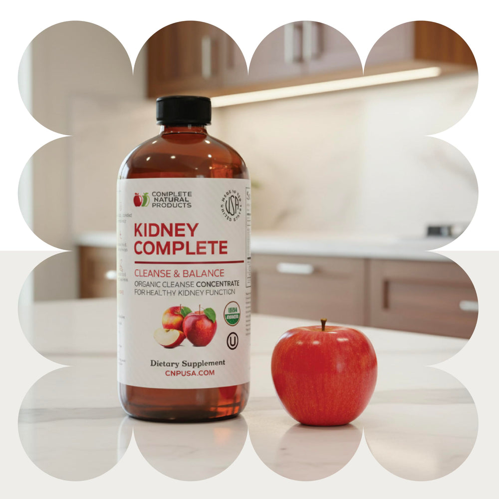 Complete Natural Kidney Complete liquid dispense emphasizes smoother absorption versus capsules.