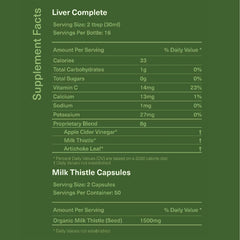 Complete Natural Liver Complete Bundle pour shot illustrating convenient liquid detox delivery