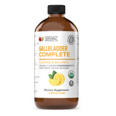 Complete Natural Products Gallbladder Stone Breaker liquid bottle ready for daily use to support digestion