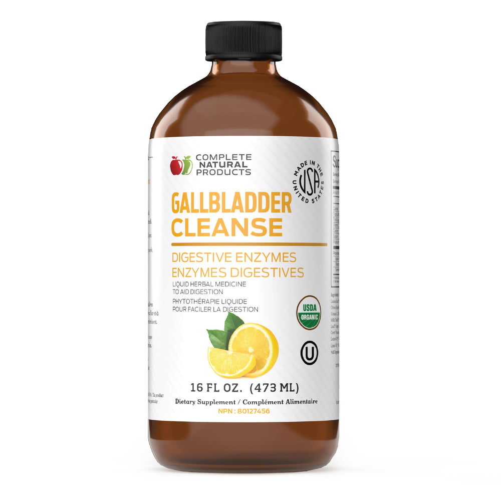 Complete Natural Products gallbladder-support liquid bottle, ideal for easy daily use.