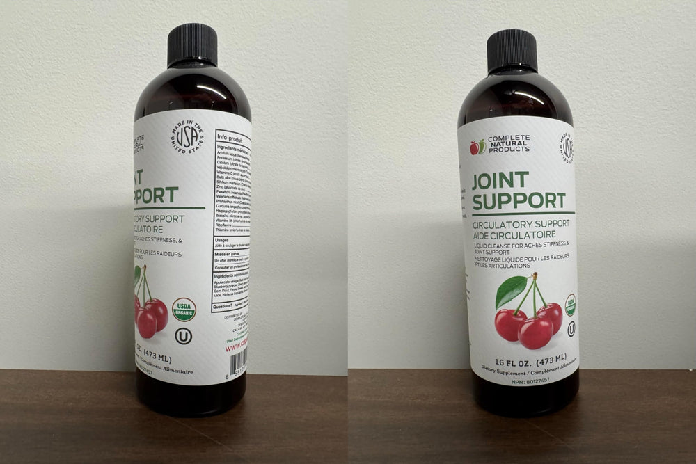 Complete Natural Products kosher certified seal on bottle label