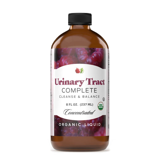 Complete Natural Products Urinary Tract Complete bottle label highlighting organic ingredients.