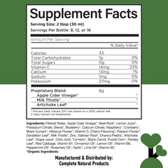 Two tablespoons with Complete Natural Liver Complete to show easy daily dose.