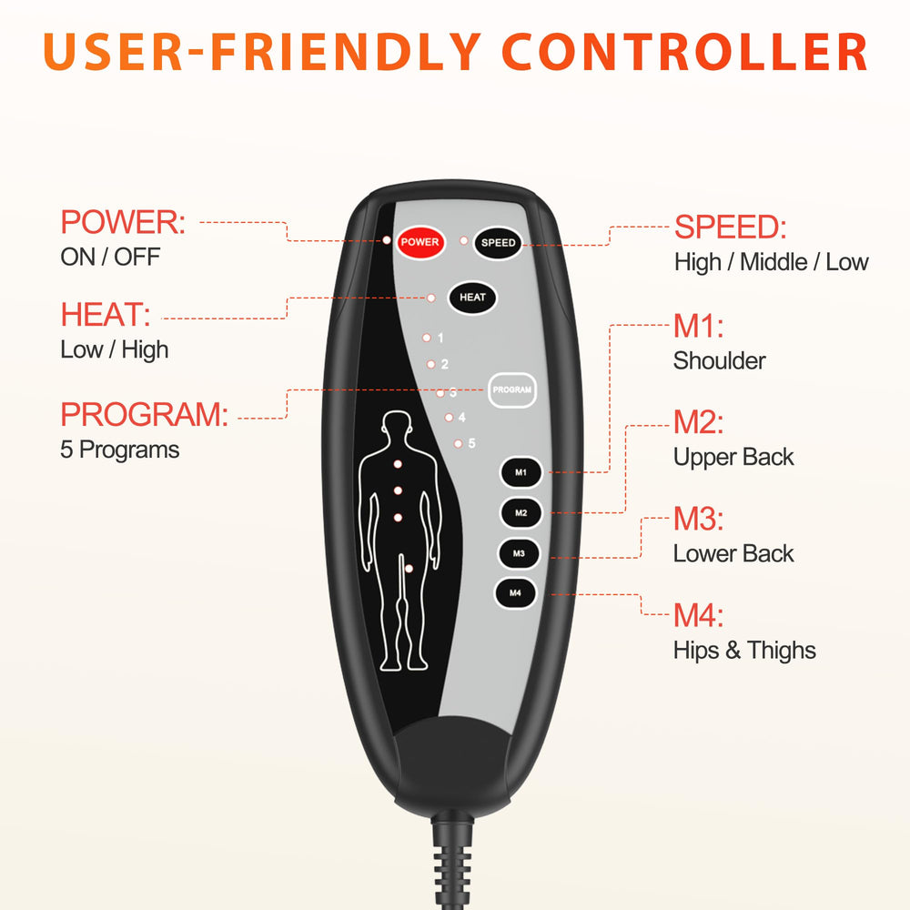 Comrelax 20-minute auto-shutoff promotes safe, worry-free sessions.