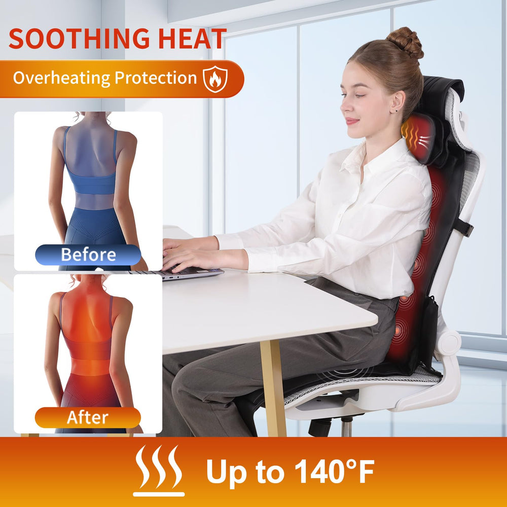 Comrelax chair pad seat with heat and leather surface is sweat-resistant