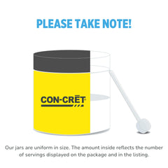 Unflavored CON-CRET Creatine HCl powder blends into beverages easily.