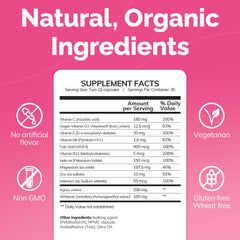 Close view of the CONCEIVE PLUS Fertility Detox label highlighting a 30-day plan