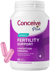 CONCEIVE PLUS Womens Fertility Support bottle front showing a trusted prenatal supplement