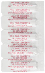 Concepts in Confidence CCMB100 packaging with dosage label for quick reference