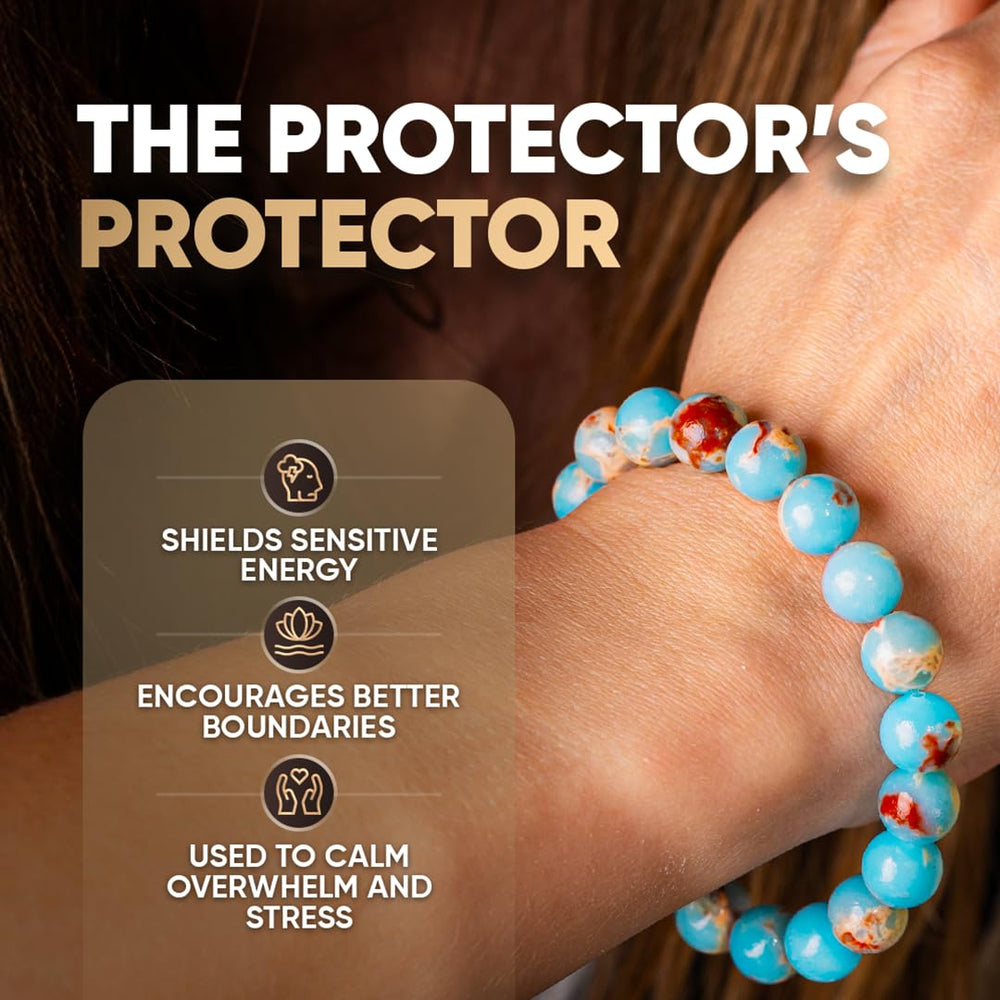 Conscious Items Empath’s Shield worn-on-wrist preview highlights soothing aqua tones for balance.