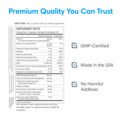 Consult Beaute Caps Pro bottle back shows USA-made quality.