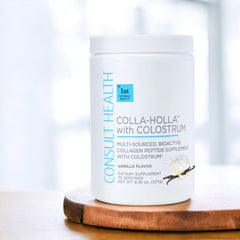 Consult Health Colla-Holla skin-hair-joint graphic emphasizes beauty and joint support