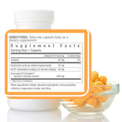 Consult Health Joint Solution inside bottle scene emphasizes capsules ready for daily intake