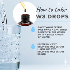 Consult Health W8 Drops before meals usage shows convenient daily routine for portion control